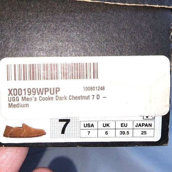 UGG Men's Cooke Dark Chestnut Suede & Wool Collapsible Heel Loafer Size 7, NIB - Picture 11 of 12